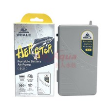WHALE 乾電池打氣機 B-21, 1個, 小鬚鯨乾電池打氣 (不含電池)