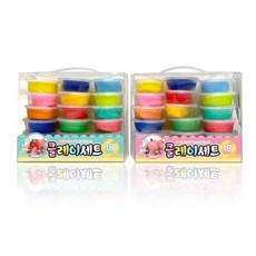 찰흙칼 점토 클레이 18색세트 어린이 점토놀이 ssu+619OX