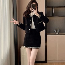 여성투피스 여성세트 여성자켓 + 미니스커트 여성코트여성스커트 XCS26010465 57