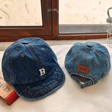 B자수 데님 아기볼캡 청 야구모자 아기캡 신생아모자 VL