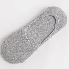 호환1/3/5 쌍 보이지 않는 남성 보트 짧은 양말 여름 미끄럼 방지 실리콘 쇼 없음 러닝 슬리퍼 코튼 블랙, 01 1 Pairs, 05 gray