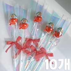 DIY 킨더조이 한송이 꽃다발 만들기 포장세트 (킨더조이 미포함), 10개, 레드