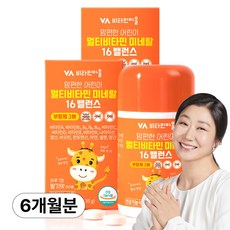 비타민마을 맘편한 무부형제공법 어린이 멀티비타민 미네랄 16밸런스 3개월분, 90정, 2박스