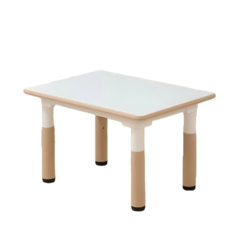 兒童升降學習桌 實木橡木桌 升降畫畫桌, 75*55白板桌面, 原木色桌腿