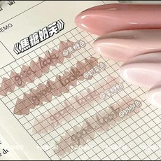 애교살펜슬 HEYEJET 심플한 그라데이션 컬러 시리즈 페인트 마커 문구 키 단어 하이라이터 펜 사랑스러운 스크랩북 세트당 4 개, [01] Pink, 없음, 1) Pink