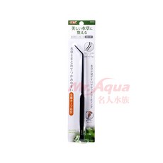 GEX 日本五味 專業級水草夾 (彎夾/直夾) - 不鏽鋼消光黑，不易滑落，省力水草夾, 1個, GEX專業級水草彎夾