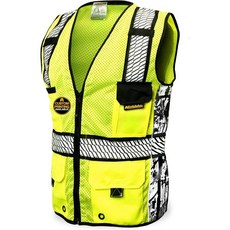 KwikSafety - 노스캐롤라이나주 샬럿 - RoadBOSS Econ 프리미엄 안전 조끼 클래스 2 남성용 반사 조끼 ANSI OSHA 안전 조끼, Small, Yellow (Limited Edition)