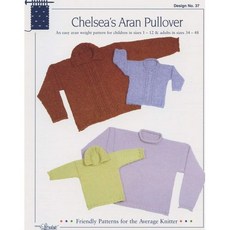 디자인: Louise 뜨개질 패턴 #37 Chelsea의 A Design by Louise Knitting Pattern #37 Chelsea's Aran Pullover: an