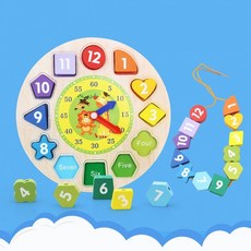 원목도형시계 시간공부 보드게임 W033, 없음