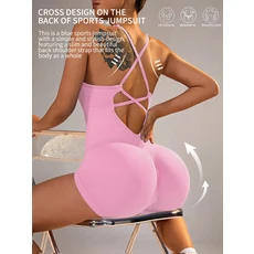 체육관 세트 여성 피트니스 스포츠 세트 요가 원활한 원피스 요가 정장 여성 점프 슈트 운동복 여성 tracksuit