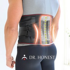 정직한닥터 특허받은 허리보호대 허리복대 벨트 남녀공용, 1개