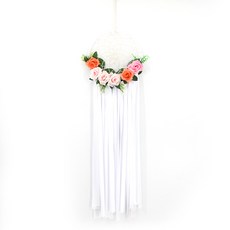 린팩토리 다꾸며잉 GH10_RD_354 플라워 롱태슬 드림캐쳐, 화이트