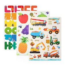 아리아띠 자석퍼즐 한글 + 과일 + 탈것 세트, 1세트
