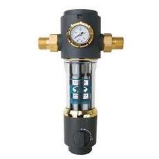 지하수 필터기 농막 녹물제거 상수도 산업용 지역 이물질, 듀얼 게이지 블랙 현장 설치, 기본 색상