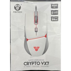 FANTECH VX7 電競滑鼠 8000 DPI 6個巨集按鈕 中等重量 84克, 白色