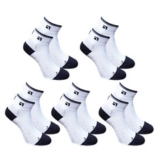 INCONTRO Shot Eagle 矽膠防滑運動高爾夫襪 5雙, 深藍色