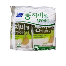 식자재 냉면육수 면사랑 동치미맛 340g x5입 1개, 1세트