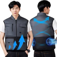 선풍기조끼 20000mAh 충전식 냉풍 경량 남녀공용 등산 낚시 작업복 USB팬