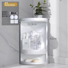 코너수납장 틈새 구석 서랍장 책장 선반 삼각 거실, 노르딕화이트 (중형)