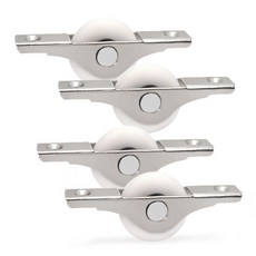 아이베란다 도어 호차 오메가 가구 문 미닫이 레일 롤러, 4개, 25mm