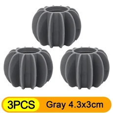 20/1pcs 실리콘 세탁 공 재사용 가능한 엉킴 방지 옷 청소 얼룩 제거 와인딩 헤어 캐처 도구, 16 3PCS-Gray(L)