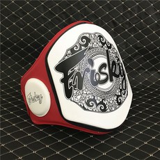 加厚泰拳腰靶護腰 搏擊拳擊散打專業護具 訓練護小腹陪練 專業胸靶 護胸 泰拳訓練拳擊胸靶, 紅白色一隻, 1個