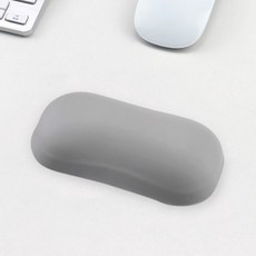 클린웰스 포근한 마우스 손목받침대 미끄럼 방지 가죽 손목 보호 마우스패드, 1개, 그레이