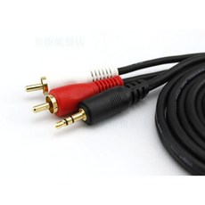 【1.5米】3.5MM 音源線 1對2轉接線 紅白蓮花插頭 音源轉接線 公對公 音源轉雙RAC 1分2音源線, 1個, 1.5米