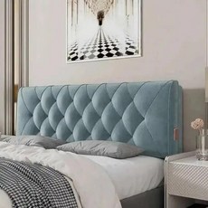 침대 등받이 피부 헤드보드 호텔용 미국산 플란넬, 13. Rhombus-blue Gray / B. ...