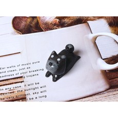 日本製 柴犬筷架 日本進口瀨戶燒手作柴犬筷箸 可愛粗陶卡通小擺件 日式餐具陶瓷碗 -, 1個, 黑柴犬（長4.3寬2.2高2.2）, 黑柴犬