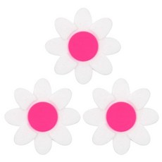YELARXI 테니스 라켓 진동 댐프너 부드러운 실리콘 라켓 충격 흡수 장치 테니스 라켓 스트링에 적합 - 꽃 모양 (핑크 3피스), 핑크