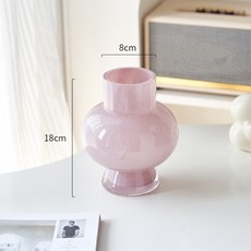 노르딕 팬톤 스타일 화병 인테리어 꽃병 오브제 수경재배 미니멀 식탁 소품, 1_퍼플 두꺼운 소형