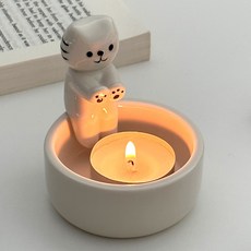 루시아이 불멍 고양이 캔들 홀더, 구매 안함