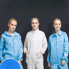 방진복 상의 반도체 도장 보호 위생복 방역 빅사이즈 방진 분리형 정전기 방지 제전복 작업복 L 네이비 스탠드 카라 정전기 방지복, M 흰색 스탠드 카라 정전기 방지복