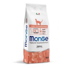 MONGE瑪恩吉 天然全能貓飼料 成貓鮭魚配方 10公斤 單一動物蛋白 木寡糖益生元, 1個, 瑪恩吉-成貓鮭魚10kg