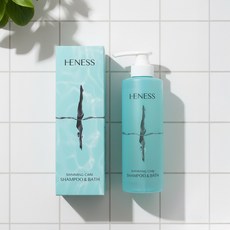 헤네스 올인원 염소 냄새제거 수영 샴푸 & 바스 500ml 수영장 바디워시 머릿결 케어, 1개, 500g