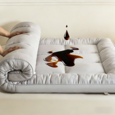 통세탁 방수 통기성 사계절 10cm 두꺼운 포근한 바닥 침대 토퍼 매트리스, 그레이