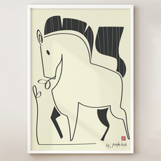 퍼플더스트 행운 말 그림 동물 액자 인테리어 풍수 포스터, 1.행운말_A4, 포스터만