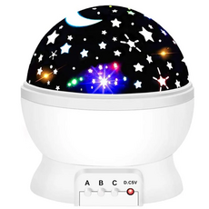 LED 스타라이트 무선 무드등 우주 별 달 파티 인테리어 조명 크리스마스 감성 무드등 USB 케이블 포함, 화이트