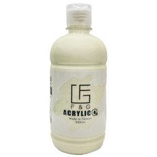 民安美術 F&G 壓克力顏料 500ml 馬卡龍色 快乾防水 耐光性佳 12色, 926象牙白(六罐以上請選宅配)