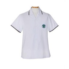 아트박스/교복몰 교복몰 베이지 블루 포인트 반팔 셔츠 (광주광남중)