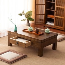 원목 다과상 티테이블 소반 다도 미니밥상 교자상 찻상, I. 티 그린 60x40x30, A. 완전 설치, 60x40x30 티그린