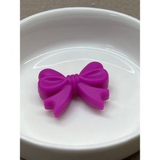 Smiko腸腸妞 20X28mm華麗蝴蝶結串珠QQ樂 軟膠彈性珠 DIY串珠材料 固齒器 奶嘴鏈 手作材料, 紫色