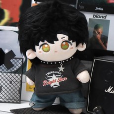 臺灣出貨 娃衣 10cm15cm20cm美式高街係列套裝 無屬性無雷棉花娃娃娃衣 娃娃衣服 娃娃配件 娃娃裝 AJJ, 1個, 20cm星際樂隊（黑色）