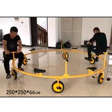 협동 회전 자전거 단체놀이 4인용 장비, 직경 250cm 6륜 6인용 회전차, 1개