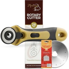 마담 재봉 28mm 로터리 커터 및 블레이드 번들, 로터리 커터 마담 재봉 28mm 및 블레이드 번들