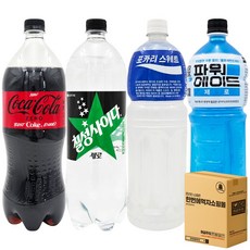 [한번에먹자] 1.5L 대용량 음료수 혼합세트 / 코카콜라 제로 + 칠성사이다 제로 + 포카리스웨트 + 파워에이드 제로 / 각1개씩 총4페트, 4개