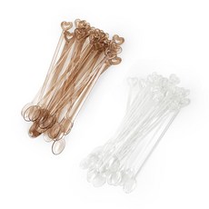 일회용 커피 요거트스푼 스틱 머들러 커피숟가락, 브라운