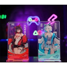 ROG RO姬 吹雪姬流沙燈牌 ROG周邊正品 全新未拆封 當天出貨 電腦周邊, 【RO姬+吹雪姬流】