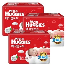 하기스 매직컴포트 밴드형 1단계 신생아 64p x3개, 192매